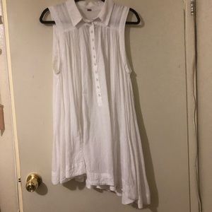Free People Whit Tunic Dress Beach Coverup